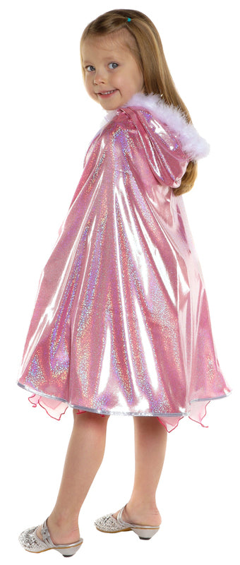Pink Glitter Princess Cape