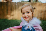 Pink Glitter Princess Cape