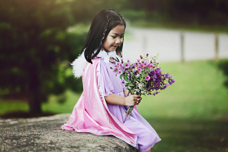 Pink Glitter Princess Cape