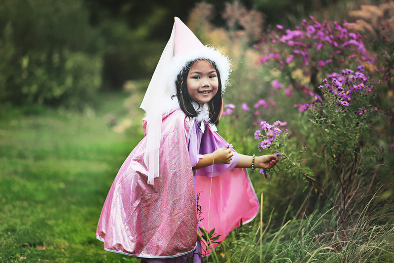 Pink Glitter Princess Cape