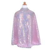 Silver Reversible Sequins Cape