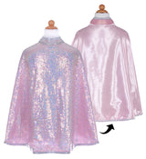 Silver Reversible Sequins Cape