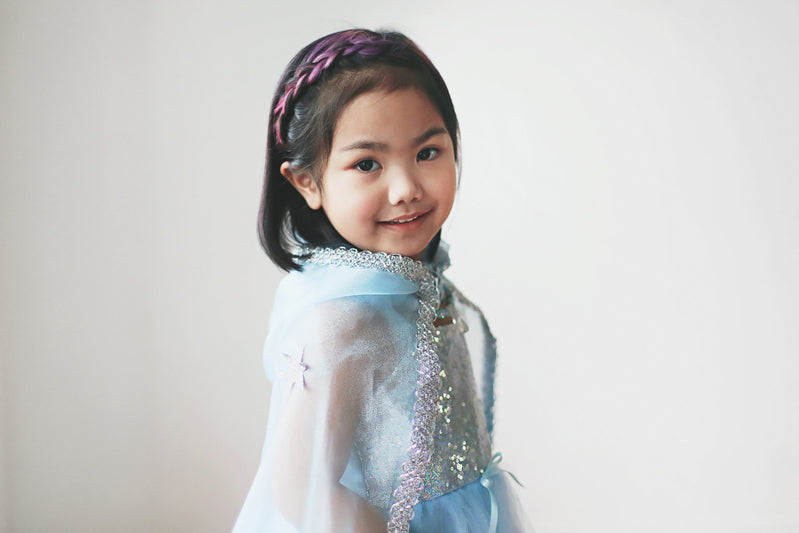 Blue & Silver Snow Queen Cape