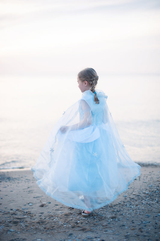 Blue & Silver Snow Queen Cape