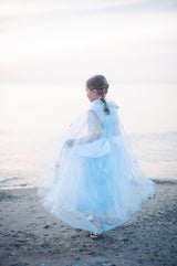 Blue & Silver Snow Queen Cape
