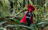 Red Triceratops Hooded Cape