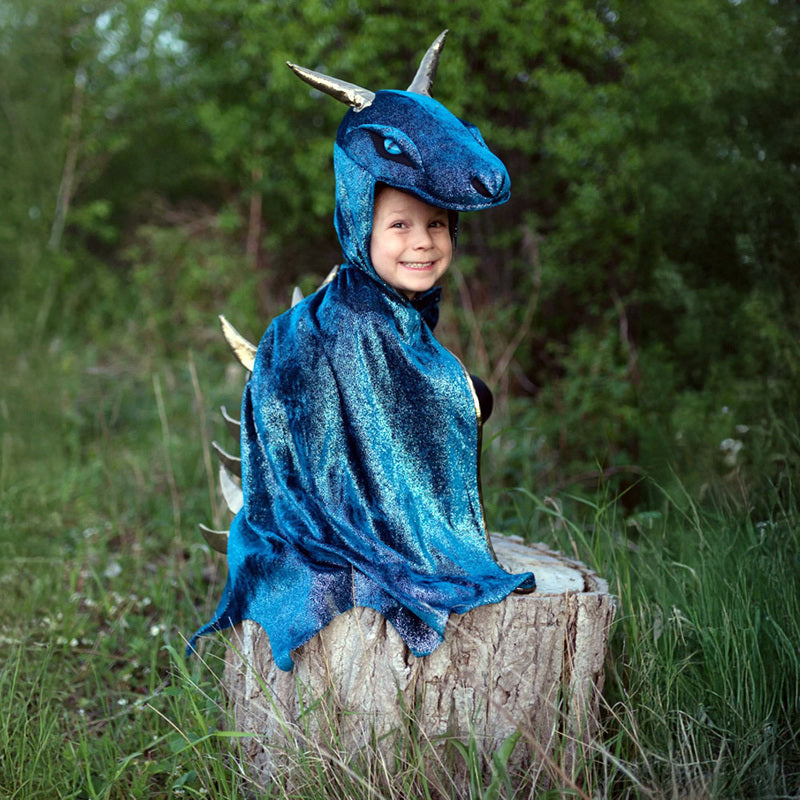 Teal & Gold Starry Night Dragon