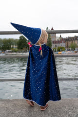 Blue & Silver Sparkle Wizard Cape
