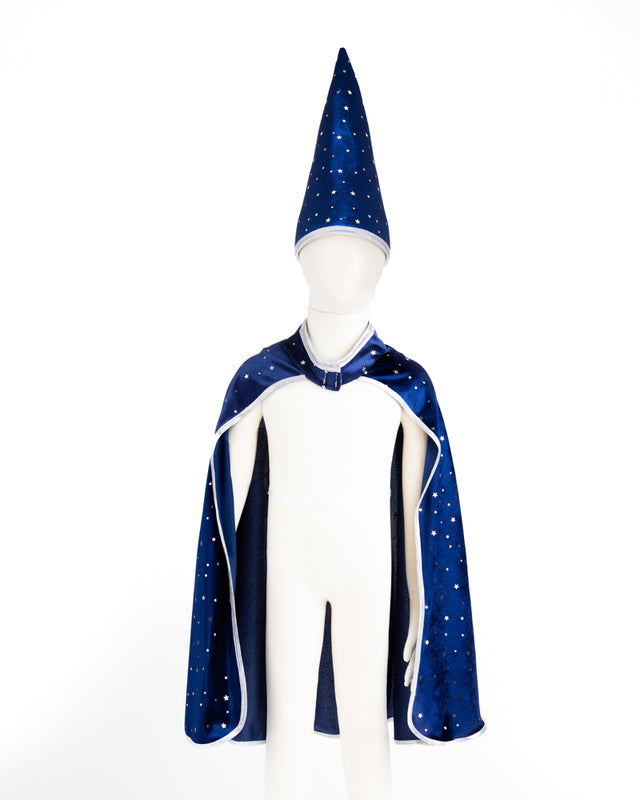 Blue & Silver Sparkle Wizard Cape
