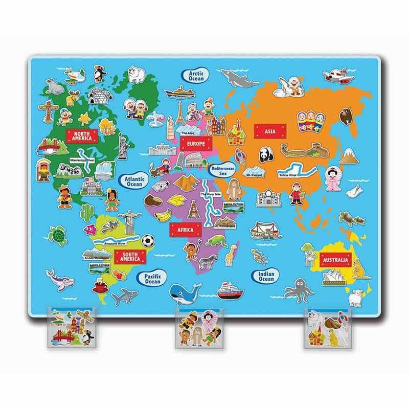 Giant World Felt Map