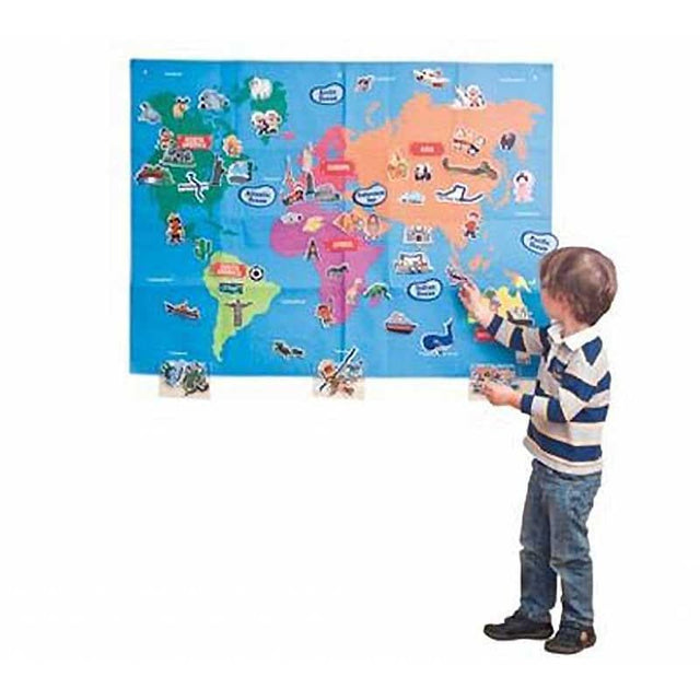 Giant World Felt Map-Educational Play-My Happy Helpers