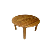 Hardwood Medium Round Table with 2 Stacking Chairs