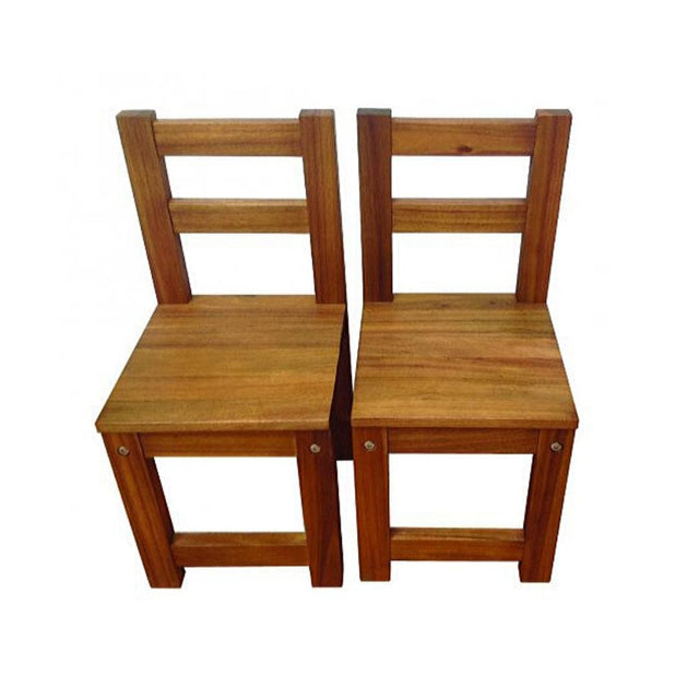 Hardwood Rectangular Table with 2 Standard Chairs