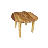 Hardwood Tree Table and 3 Stools