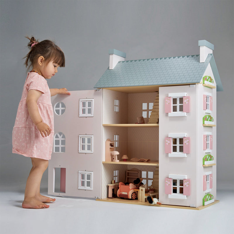 Mentari Heather Hall – unleash the magic of imagination with this stunning 4-Storey Wooden Dolls House