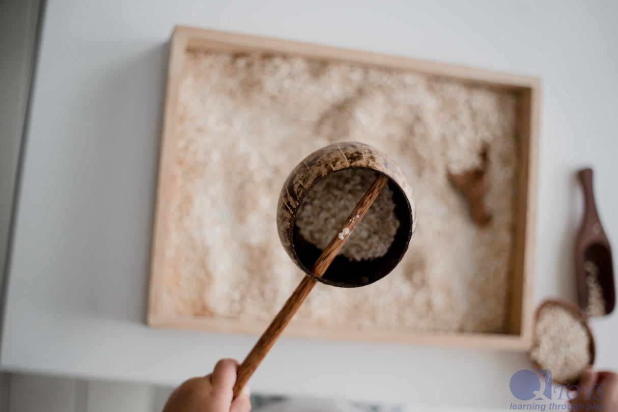 Mini Coco Shell Water Scoop