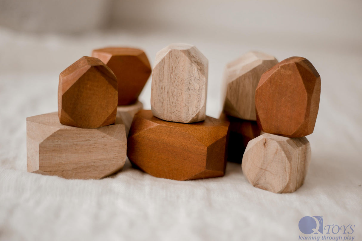 Two Tone Wooden Gems