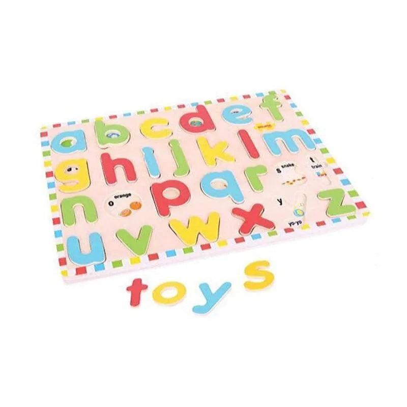 Bigjigs Inset Puzzle - Lowercase Alphabet educational toy for children aged 3+