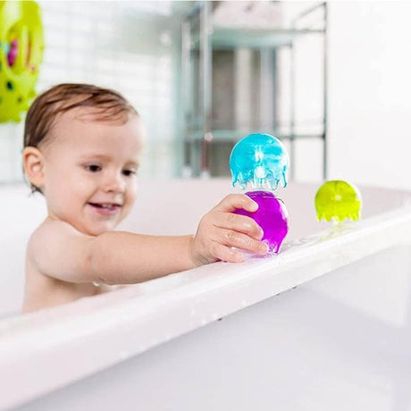 Boon Jellies Suction Cup Bath Toys with all pieces laid out