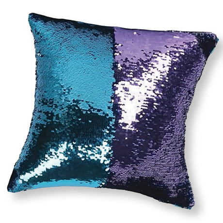 Sensory Sequin Cushion - Blue + Purple
