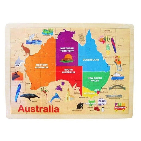 Jigsaw Puzzle - Australia Map-Educational Play-My Happy Helpers