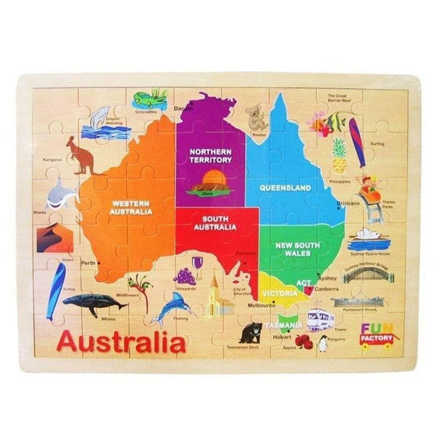 Jigsaw Puzzle - Australia Map-Educational Play-My Happy Helpers