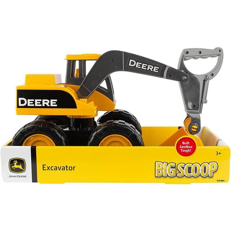 John Deere Big Scoop Excavator 38cm - Yellow-Toy Vehicles-My Happy Helpers
