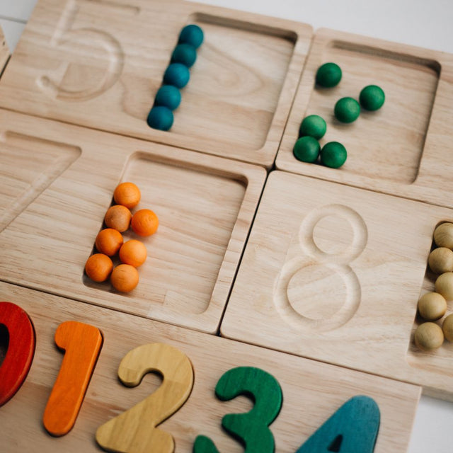 Jumbo Wooden Counting Trays