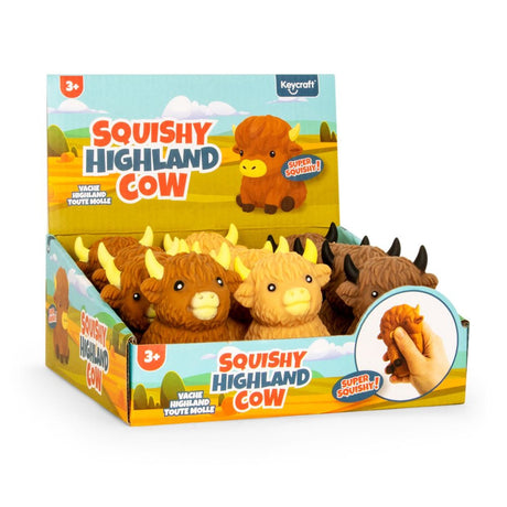 Keycraft Squishy Highland Cows sensory squishy toy
