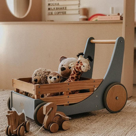 Close-up detail of the Kinderfeets Cargo Walker - Slate Blue