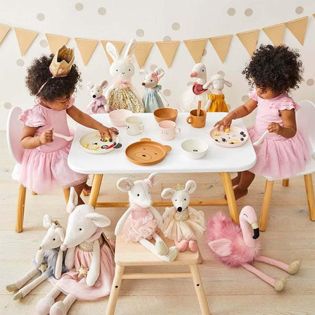 Kitten Face Bamboo 4pc Dinner Sets-Kitchen Play-My Happy Helpers