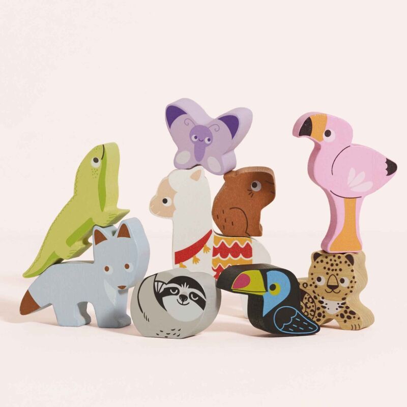 Petilou Andes Stacking Animals & Bag