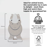 Petilou Africa Stacking Animals & Bag