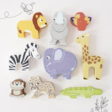 Petilou Africa Stacking Animals & Bag
