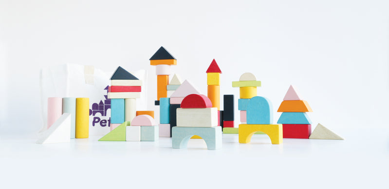 Petilou 60pc Building Blocks Set & Bag