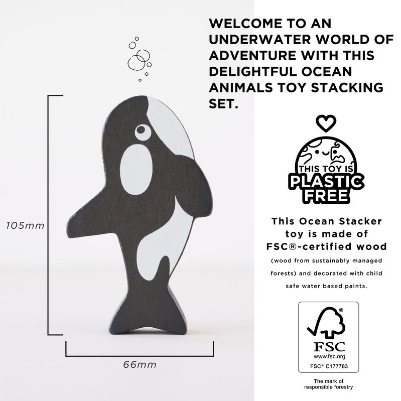 Petilou Ocean Stacking Animals & Bag