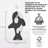 Petilou Ocean Stacking Animals & Bag
