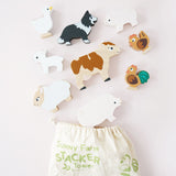 Petilou Farm Stacking Animals & Bag