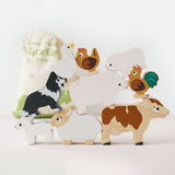 Petilou Farm Stacking Animals & Bag