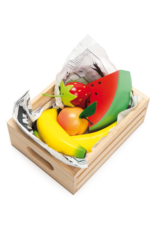 Smoothie Fruit Wooden Market Crate - 7 Piece