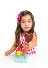 Wooden Ice Lollies Popsicles - 7 Piece