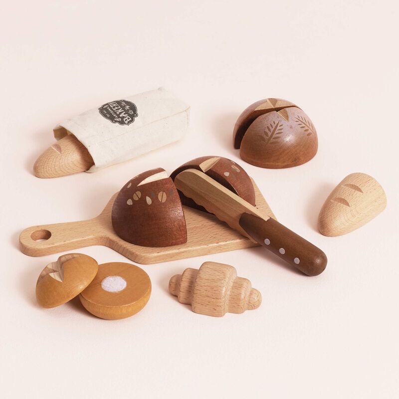 Bread Loaf and Knife Set