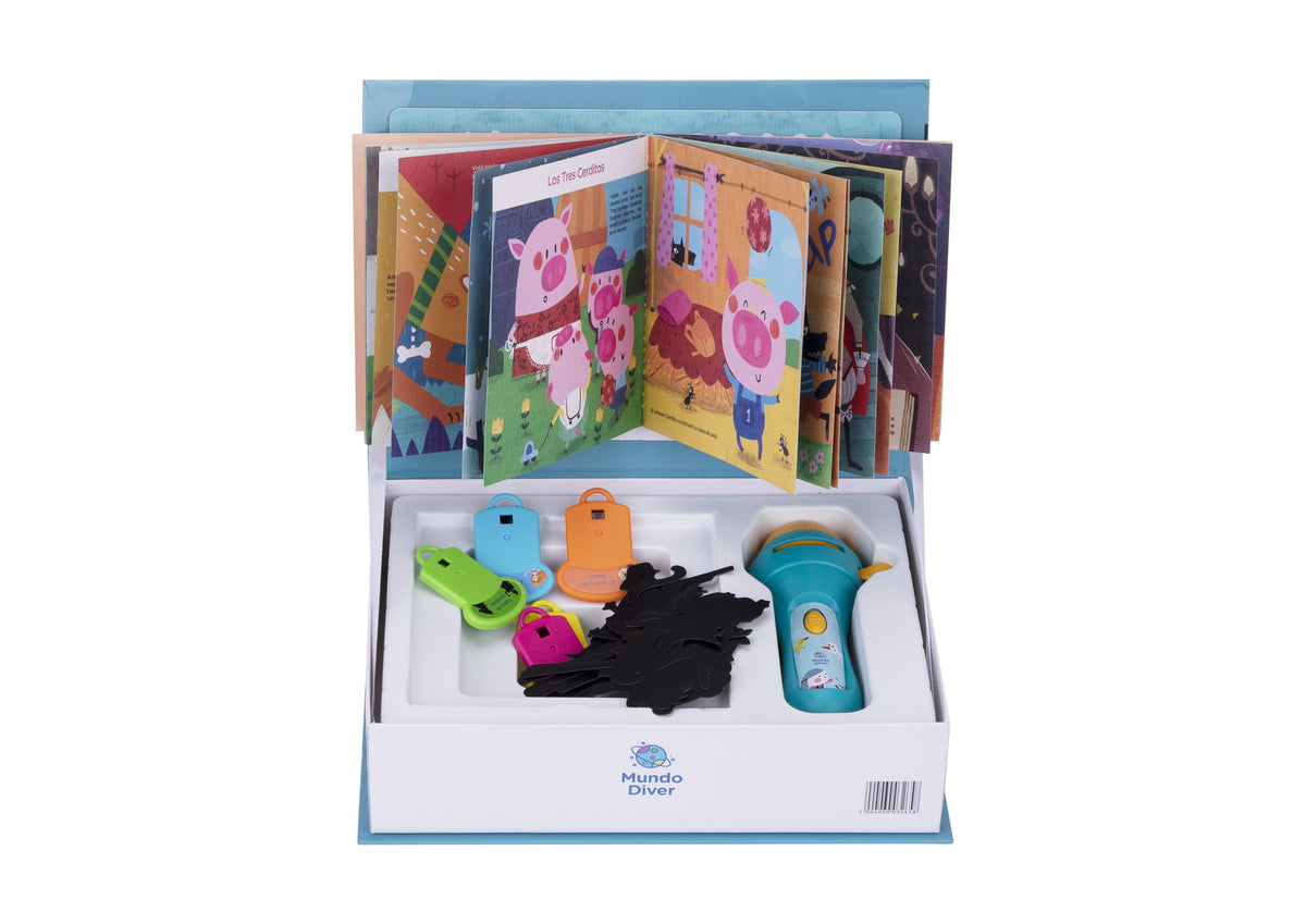 Shadow Theatre Storybook Torch with 5 Fairytales