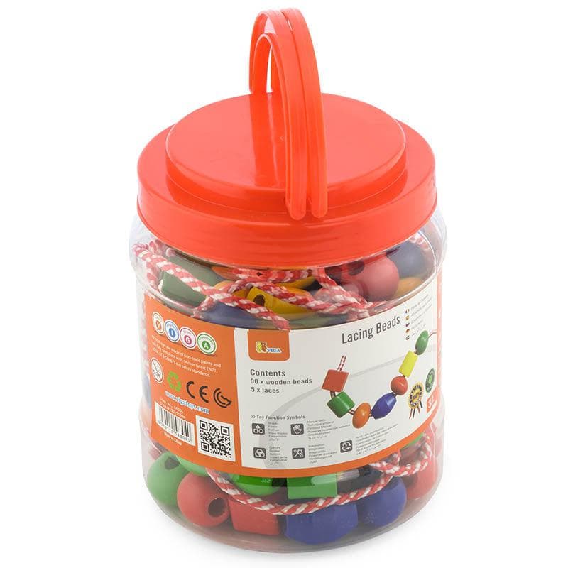 Lacing Bead in Jar - 90pc-Creative Play & Crafts-My Happy Helpers