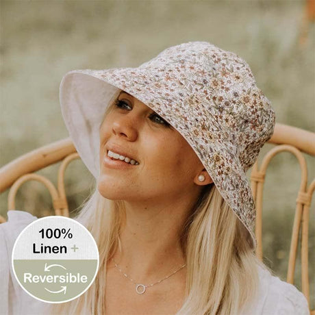 Ladies Reversible Sun Hat - Winnie/Blanc-Outdoor Play-My Happy Helpers