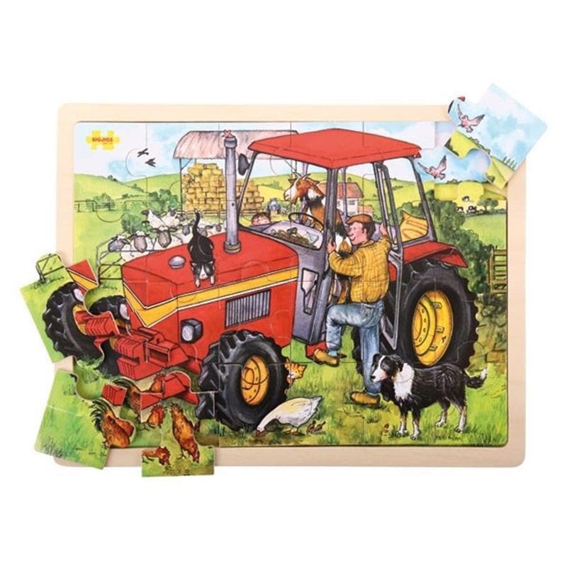 Large Tray Puzzle - Tractor-Educational Play-My Happy Helpers