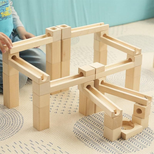 Large Wooden Marble Run - Slides-Building Toys-My Happy Helpers