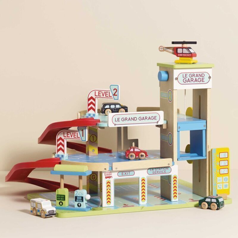 Close-up detail of the Le Toy Van Le Grande Garage