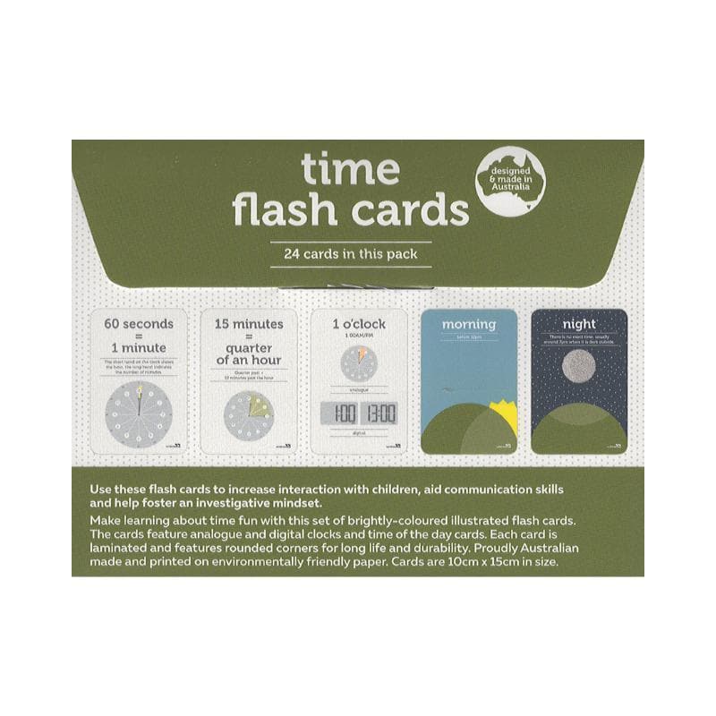 Learning to tell the time Flashcards Set-Educational Play-My Happy Helpers