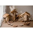 Light Tree Log Houses - Set of 4